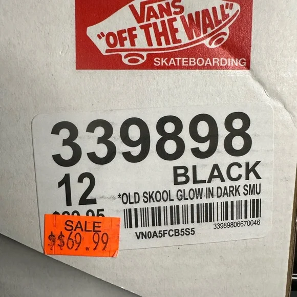 Vans Men's Checkered Sneakers - Black and White - Picture 8 of 8